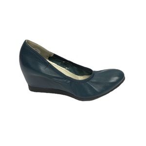 Fred Segal Blue Wedge Shoes/ Made in Italy!